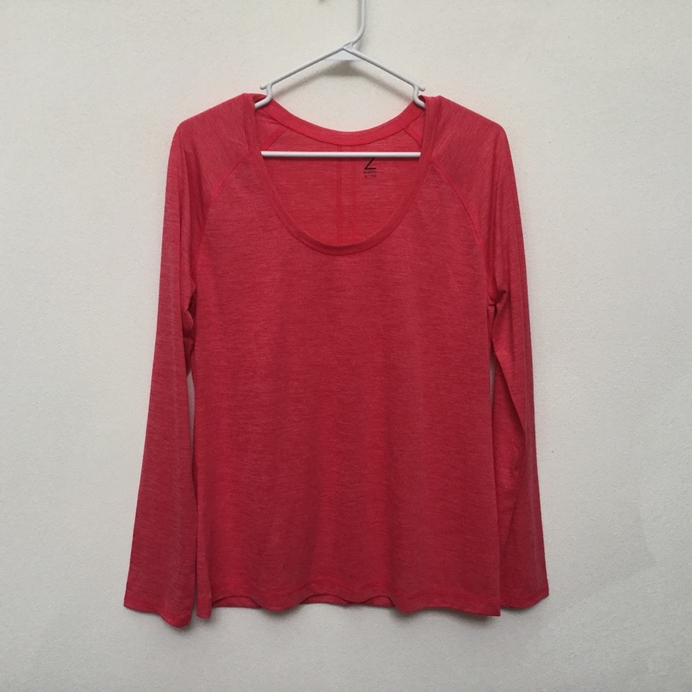 Z by Zella Pink Long Sleeve Thin Workout Top Size XL Outdoor Hiking Gym Athletic